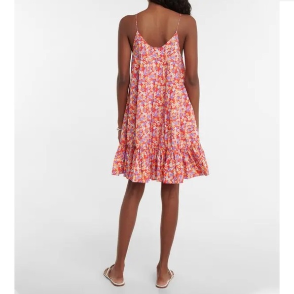 CAROLINE CONSTAS Laurel cotton-blend minidress in Red - Picture 4 of 6